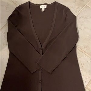 A Loft Choc. Brown Cardigan Sm